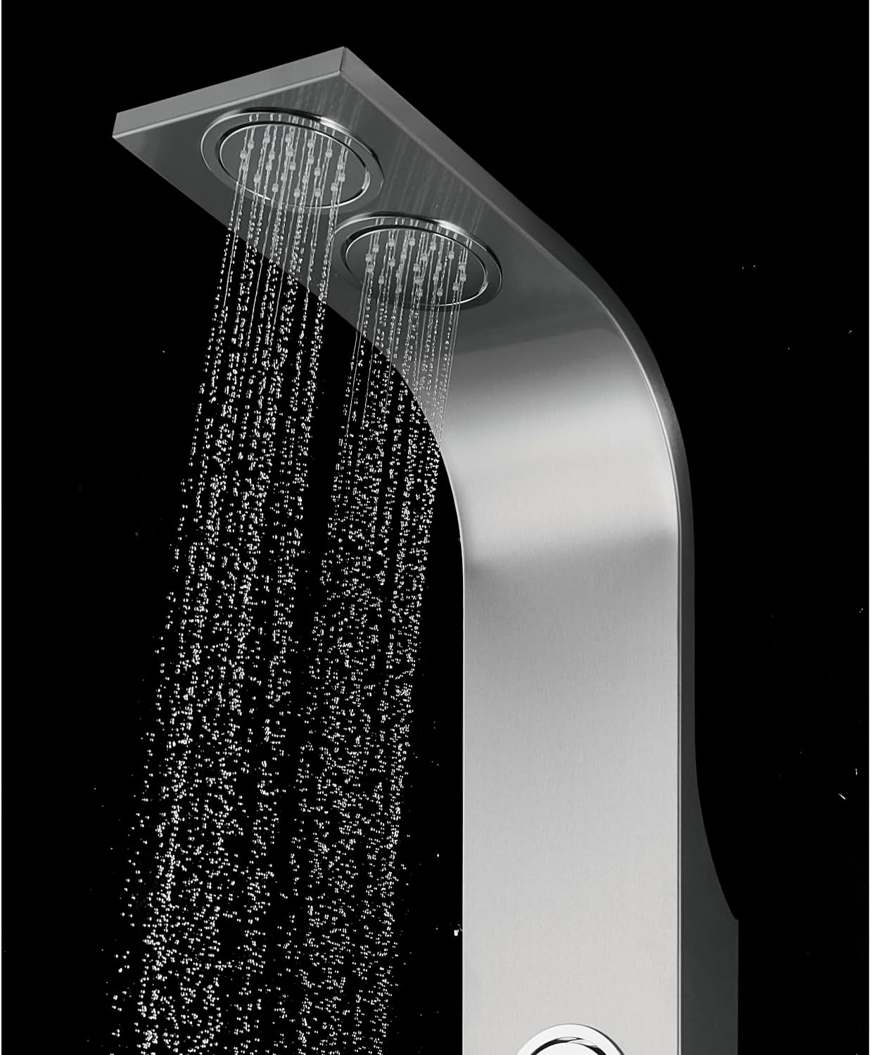 Blue Ocean 63" Stainless Steel SPS8863 Thermostatic Shower Panel Tower System vwith Rainfall Shower Head, Body Nozzles, and Handheld Shower Head, Shower Column