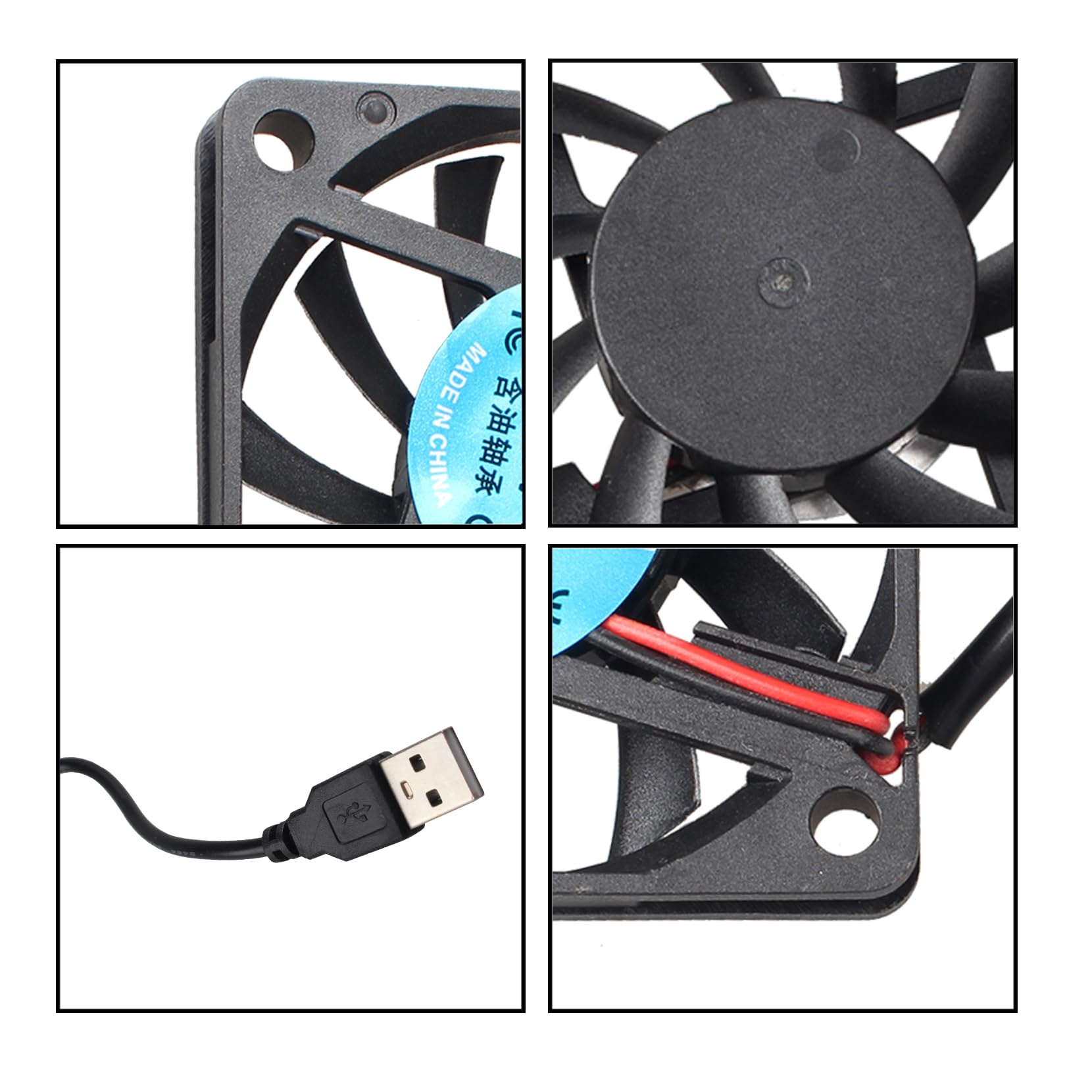 Ventilatore Jopto Mini 60x60x10mm 12V Senza Spazzole - Silenzioso, Per PC, Stampanti 3D, Custodie - Foto 10