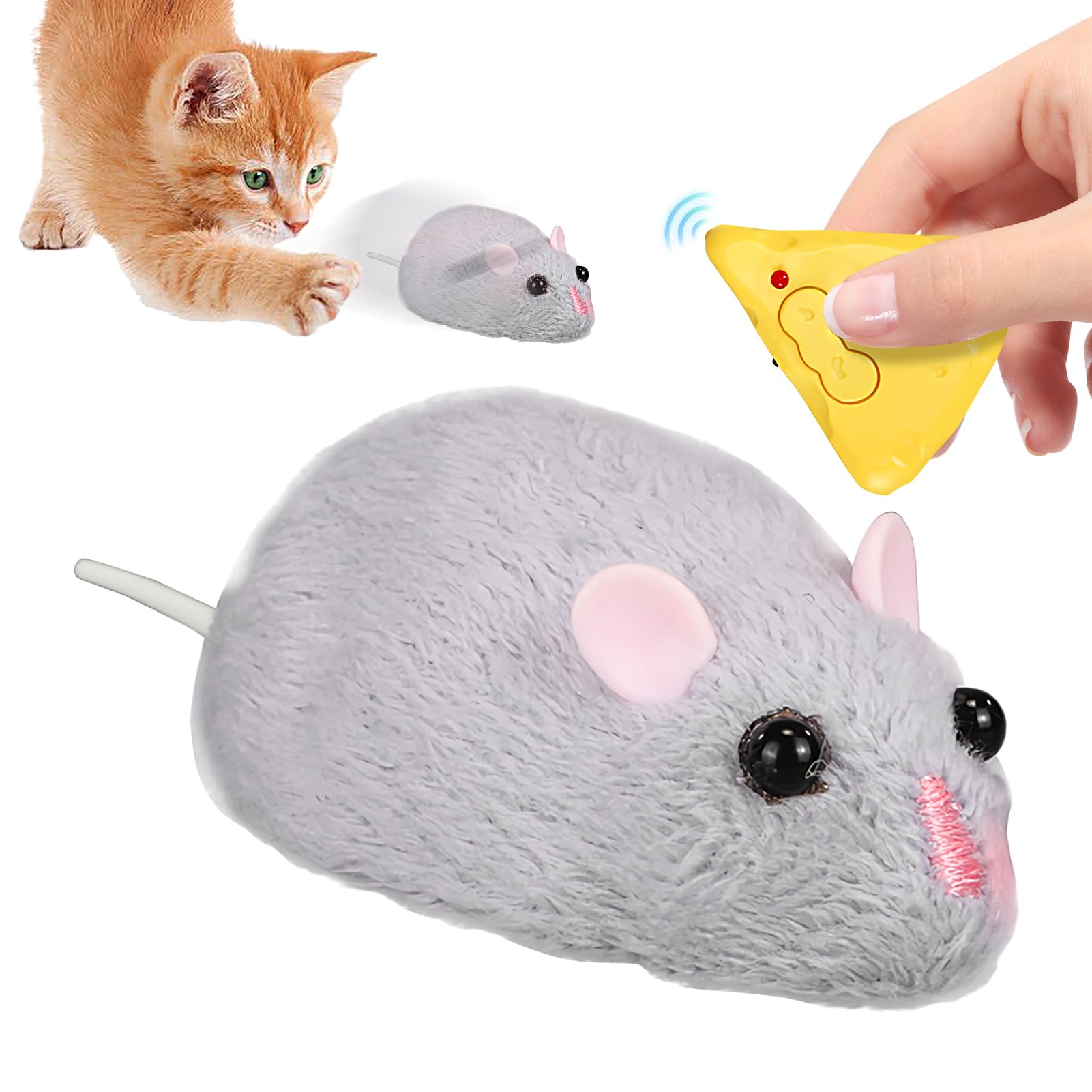 Souris télécommandée pour chat à haute réactivité pour stimuler l'instinct de chasse