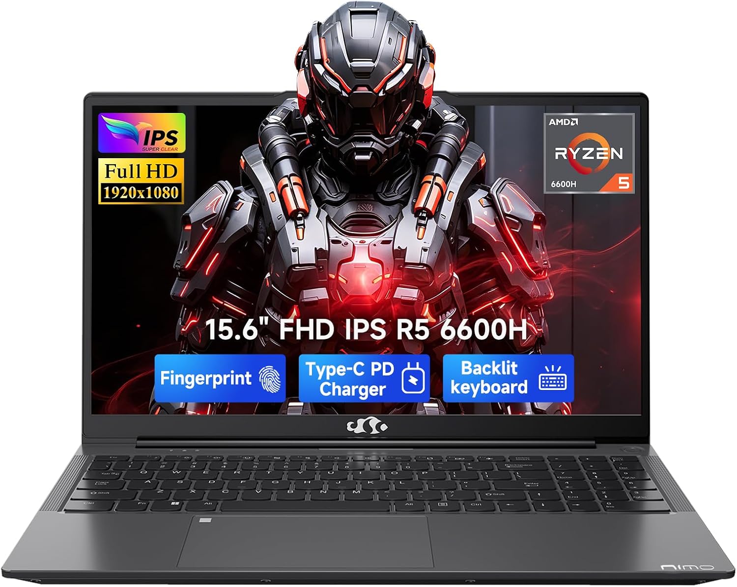  15.6" AI-Creator-Laptop, 6-Core AMD Ryzen 5-6600H 16GB RAM 1TB SSD