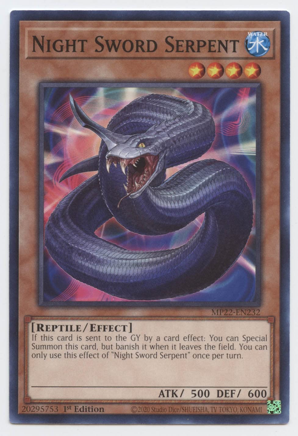 Amazon.com: Yu-Gi-Oh! Night Sword Serpent - MP22-EN232 - Common