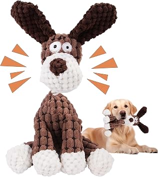 Indestructible Dog Toys,2026 New Dogs Plush Toy for Aggressive Chewers,Stuffed Toys Dogs Squeaky Durable Chew Toy for Indoor Pups Teething B