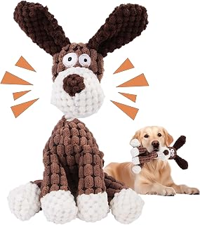 Indestructible Dog Toys,2026 New Dogs Plush Toy for Aggressive Chewers,Stuffed Toys Dogs Squeaky Durable Chew Toy for Indoor Pups Teething (B)