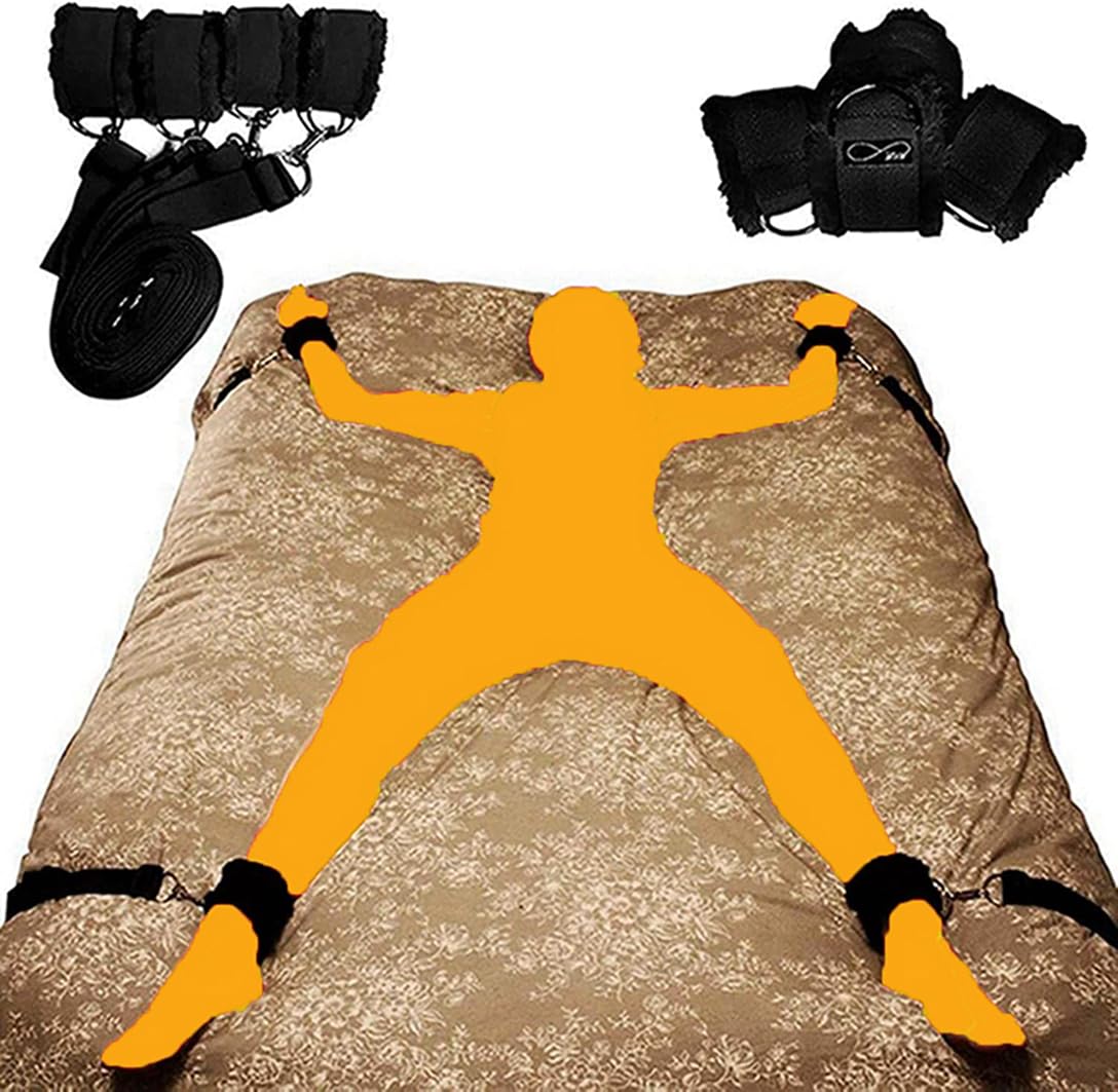 Amazon.com: BDSM Sex Bed Bondage Restraints Kit Straps Set Sex Ties for Ankles Wrists Cuffs Sex