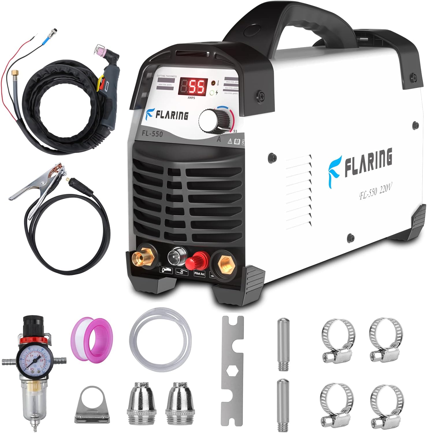 FLARING Plasma Cutter Non Touch 50 AMP 220V FL550 1/2'' Clean Cut Max
