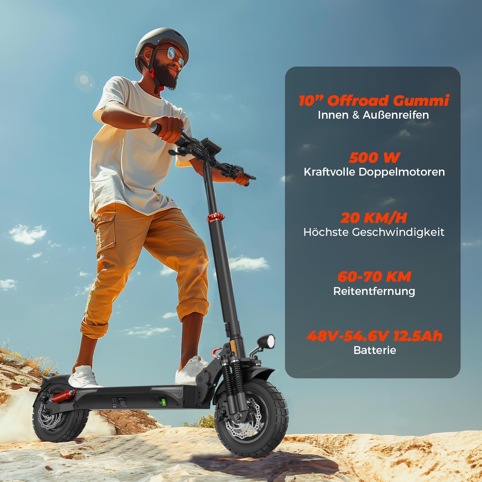 E Scooter mit Straßenzulassung,8,5丨10 Zoll Elektroroller mit 7,5丨12,5AH Batterie Max 70丨30KM Reichweite,Duales Bremssystem E Roller für Erwachsene Pendeln und Geländefahrten