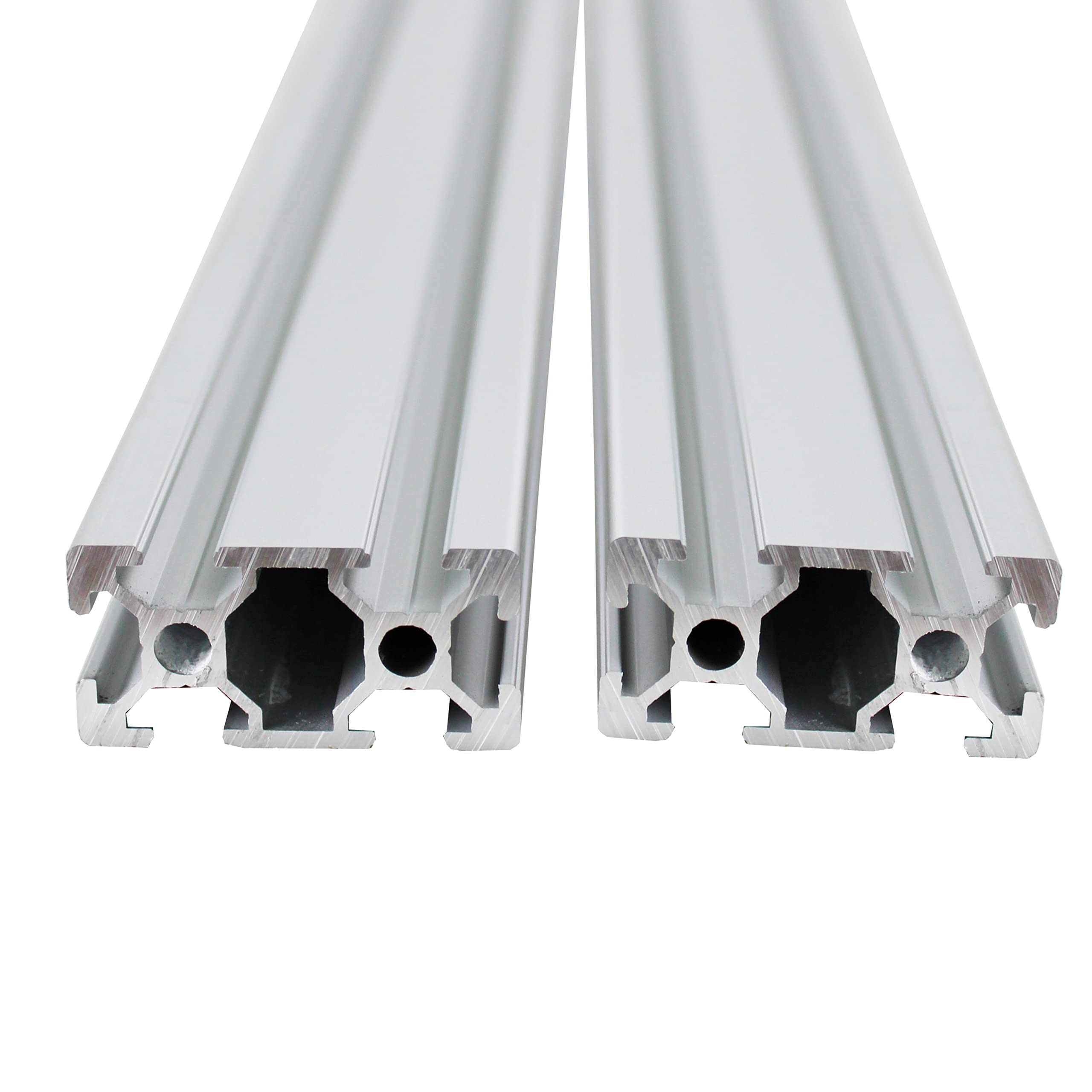 HFS(R) Aluminum Profile Extrusion Linear Rail 2040 Type European Standard Anodized Silver for 3D Printer and CNC DIY 700MM X 2PC
