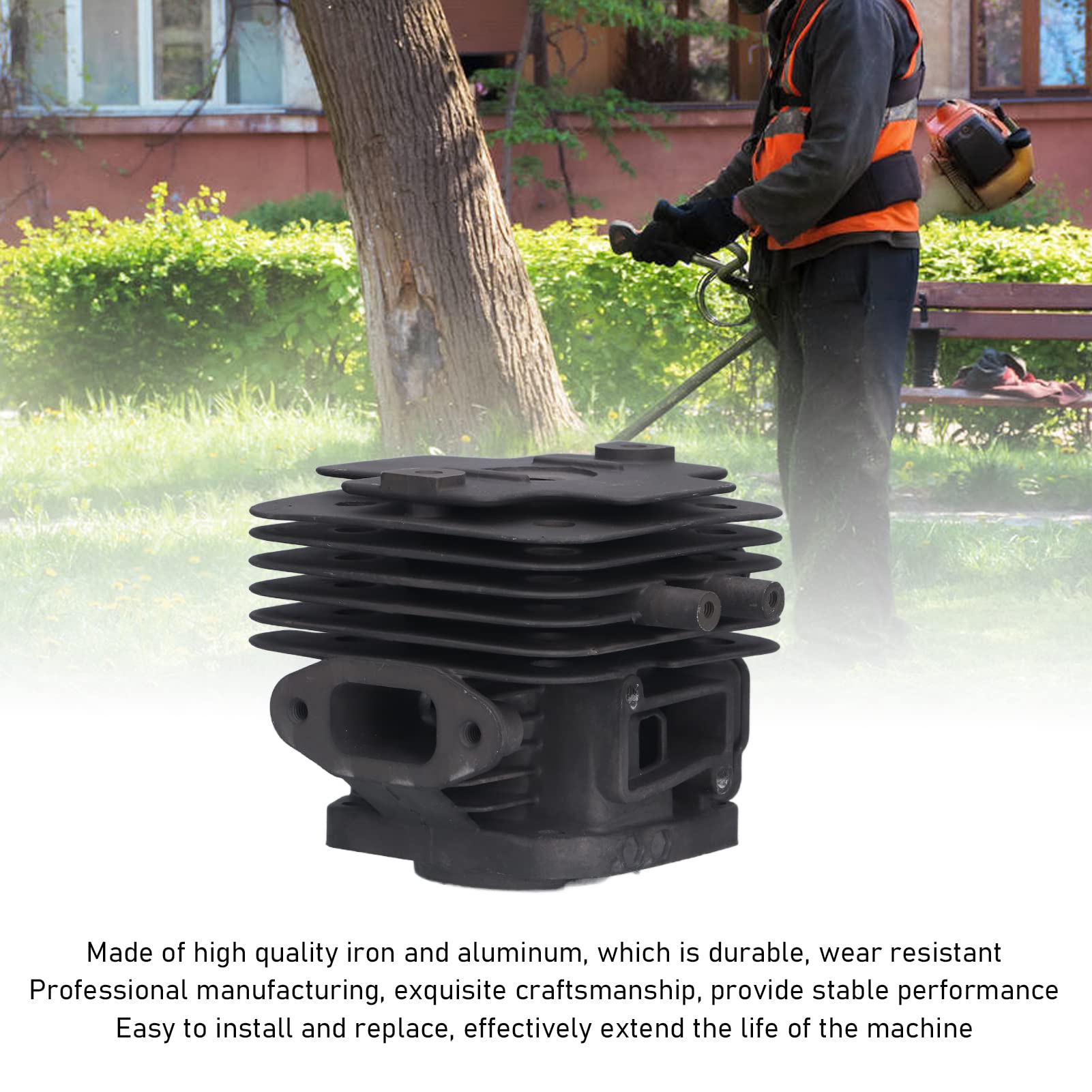 AUNMAS Zestaw Tłoka Cylindra, zespół Cylindra z żelaznego Aluminium do Kosy Spalinowej TJ53E TJ53, Znakomity montaż do Użytku w Ogrodzie