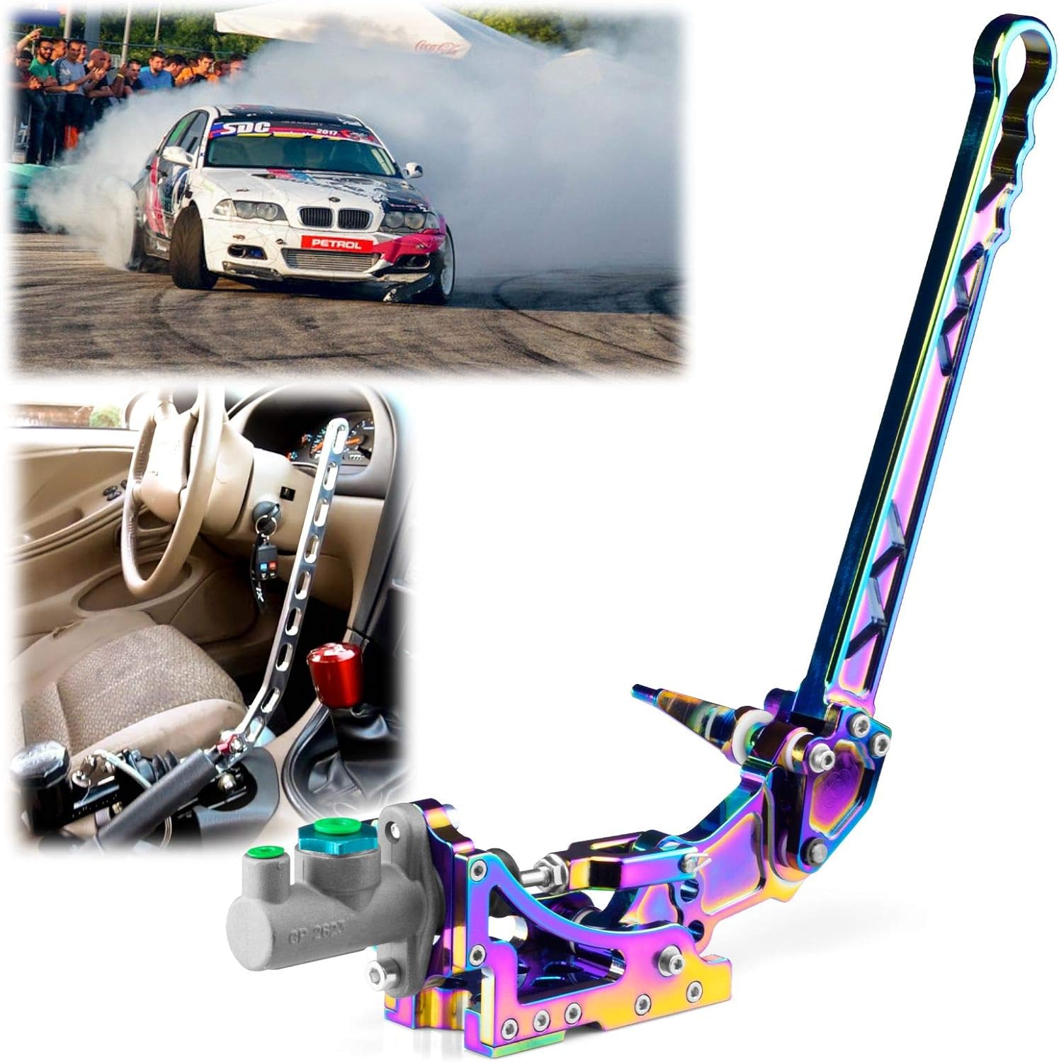 EZAUTOWRAP Neo Chrome Hydraulic Racing Hand E Brake Drift