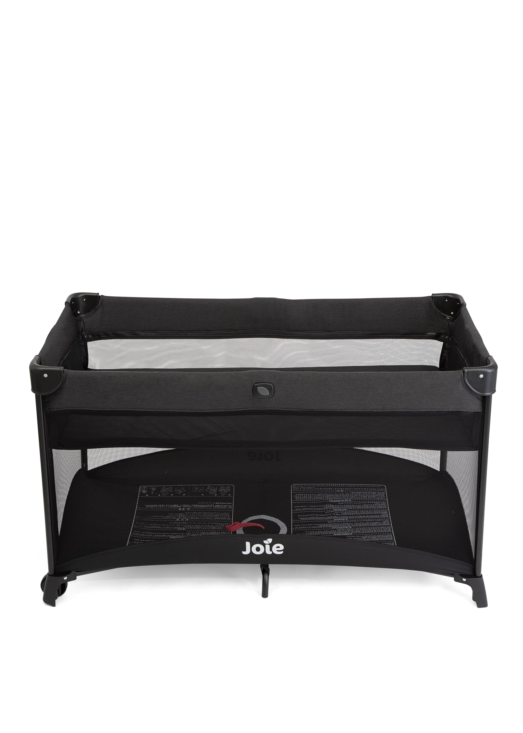 Joie Lettino da viaggio Allura 120 – Culla, rete di ventilazione, ingresso laterale con cerniera, materasso rimovibile, borsa per il trasporto e ruote – dalla nascita fino a 15 kg