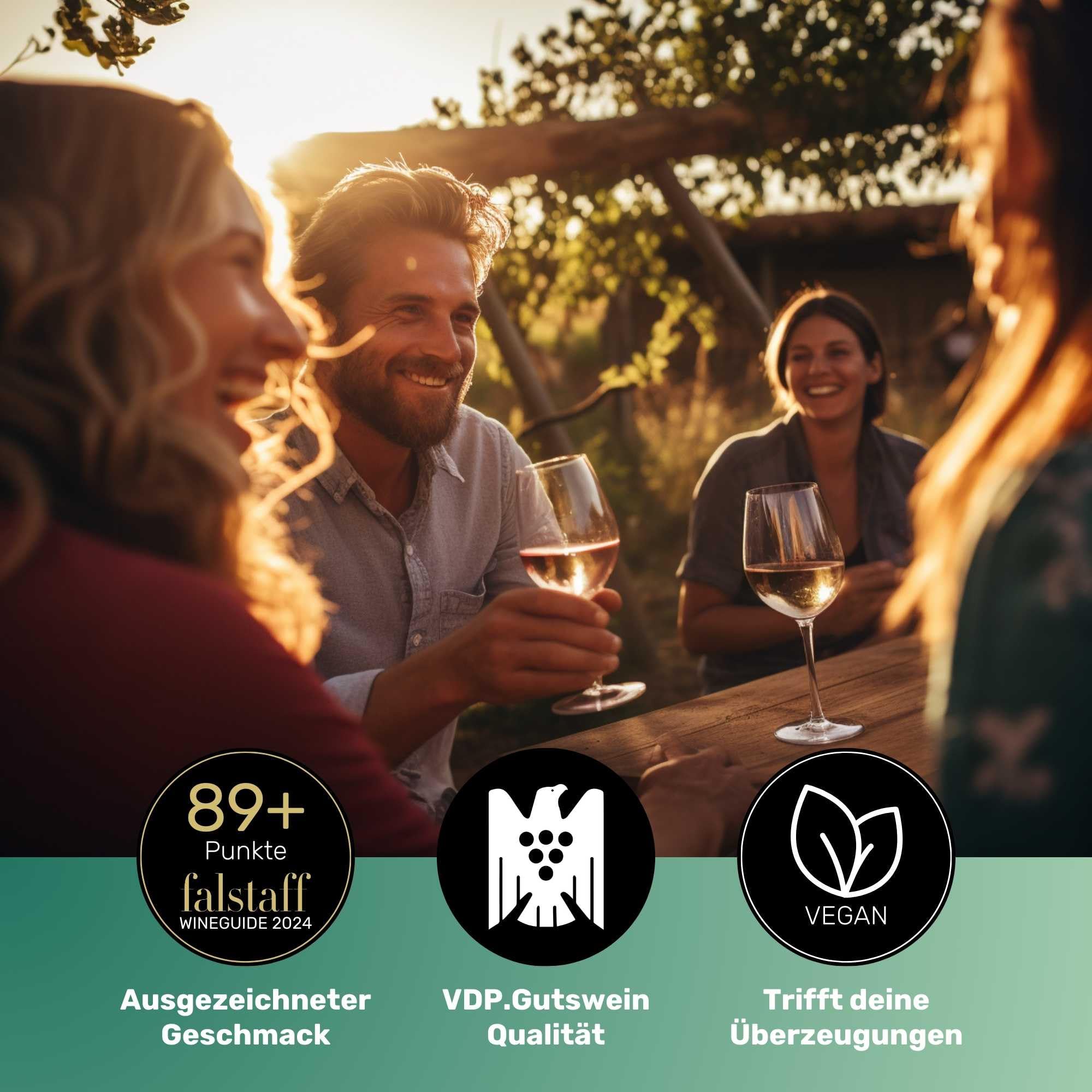 FairGrapes Riesling »Donata« | 89+ Punkte Falstaff | VDP.Gutswein | 2022 Weißwein Feinherb | Zitrone, Pfirsich | Geschenkidee (6 x 0.75 l)