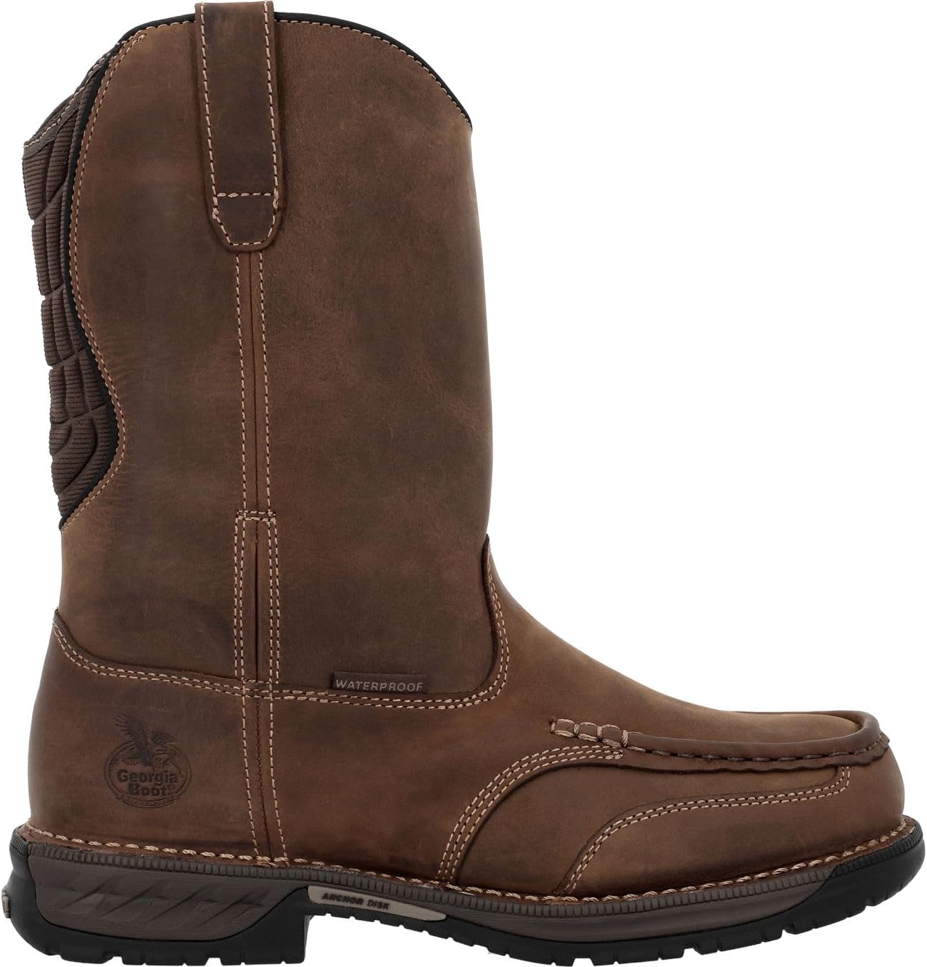 Georgia Boot Athens 360 11" Pull-On Waterproof Moc-Toe Work Boot
