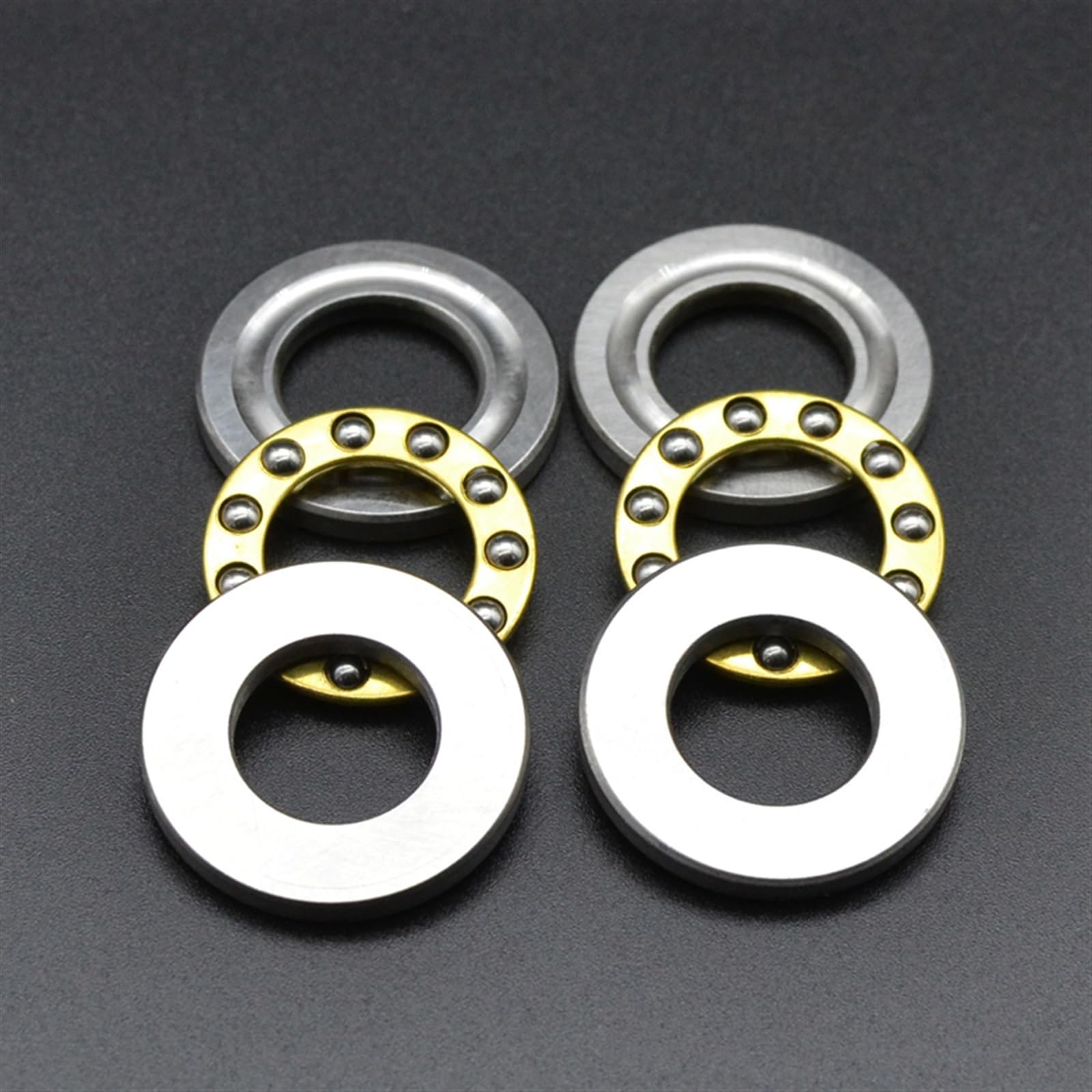 5 Cuscinetti A Sfera Assiali 10x18x5.5mm In Ottone - Per Carichi Assiali, ABEC1, Con Rondelle - Foto 7