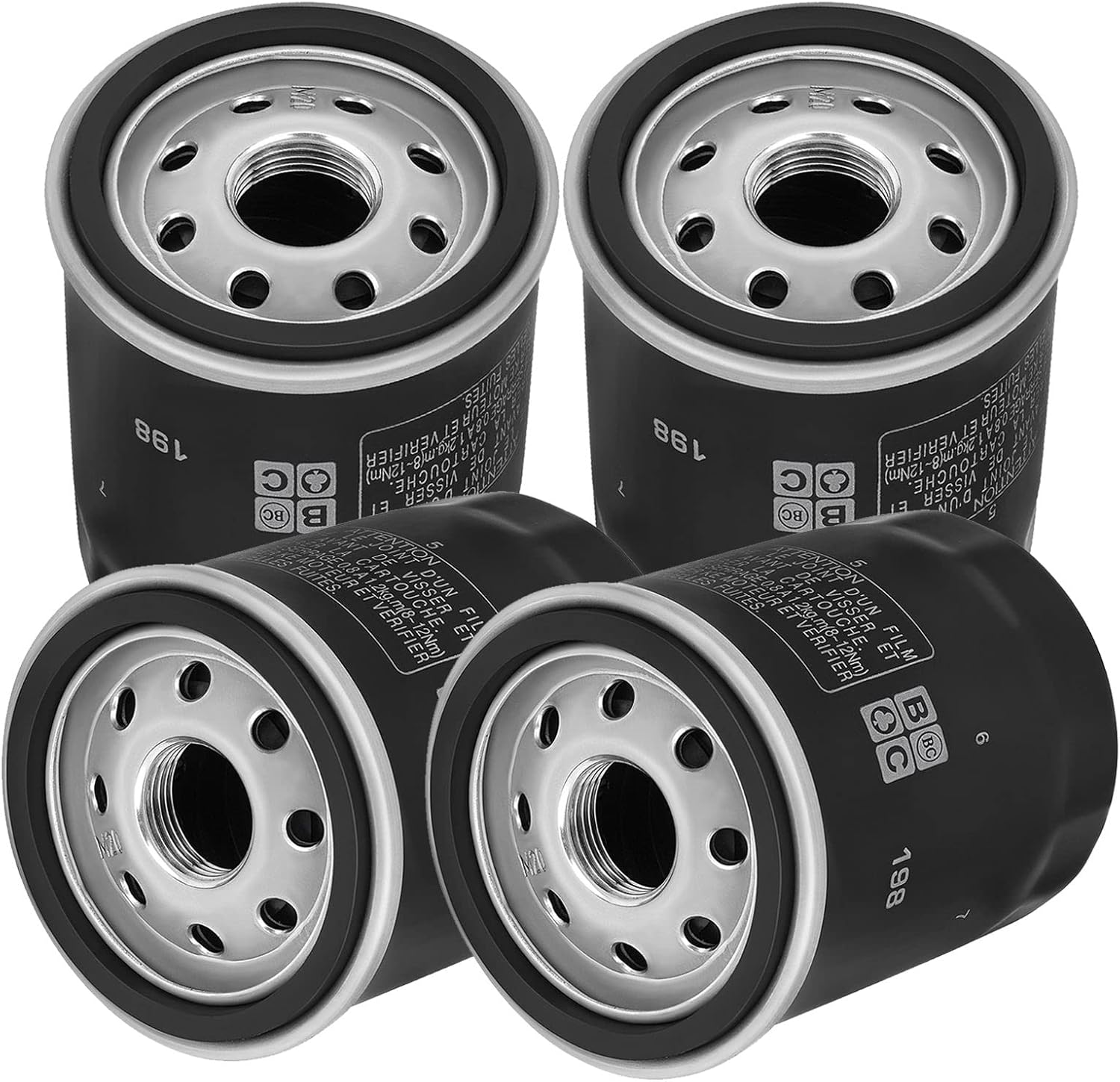 JCKLW 2540086 Oil Filter (4 Pack) for Polaris Ranger 570/700/800/900, RZR 570/800/900/1000, Sportsman 600/700/800 ATV UTV - Replaces 2540122 2540006