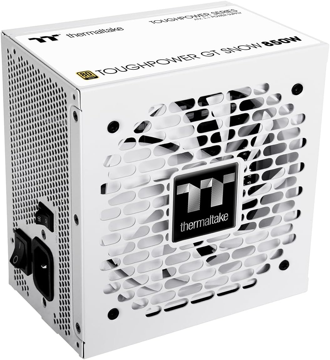 Thermaltake Toughpower GT 850W | Fuente de Alimentación Totalmente Modular ATX 3.1 | PCIe 5.1 12V-2×6 Nativo | 80 Plus Gold | Ventilador 120mm Silencioso | Smart Zero Fan | 5 Años Garantía | Blanco 6