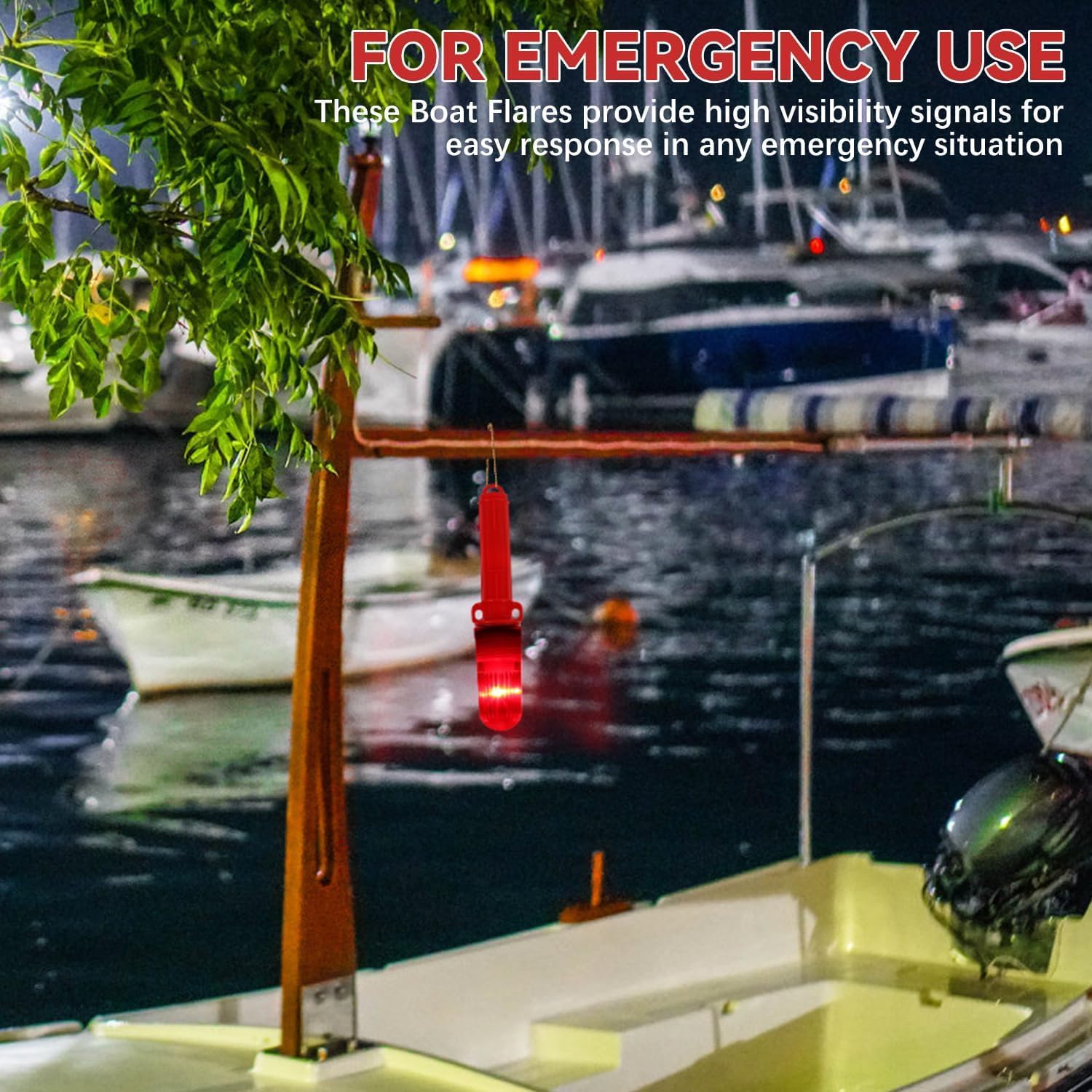 2 PCS Boat Flares,Marine Lighting Signal Flares,Waterproof Emergency Signaling for Fishing Boats, Life Rafts