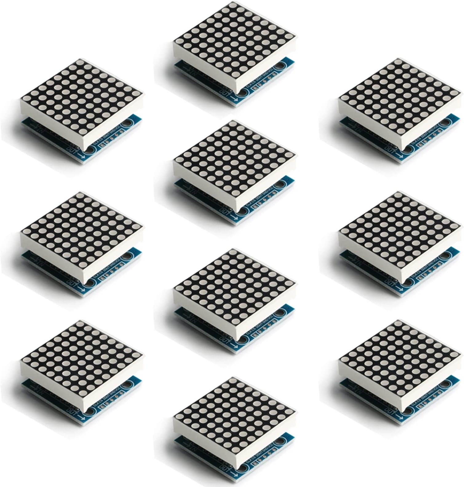 MAX7219 Dot Matrix Display - 10pcs SCM Control Drive LED Display with Red Display