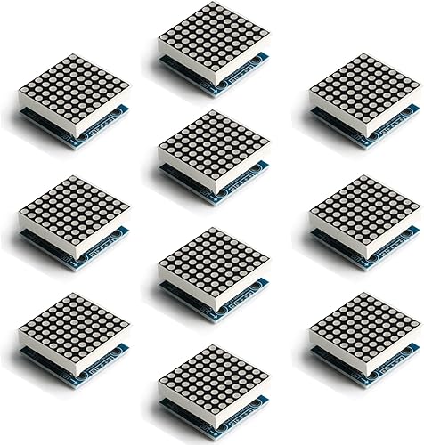 Vista 2 de MAX7219 Pantalla de matriz de puntos - Pantalla integrada 4 en 1, unidad de control SCM, LED, componentes electrónicos, 5V 4*1