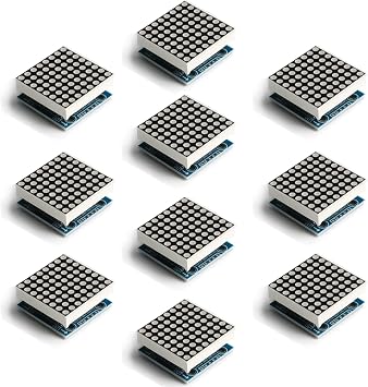 MAX7219 Dot Matrix Display - 10pcs SCM Control Drive LED Display with Red Display
