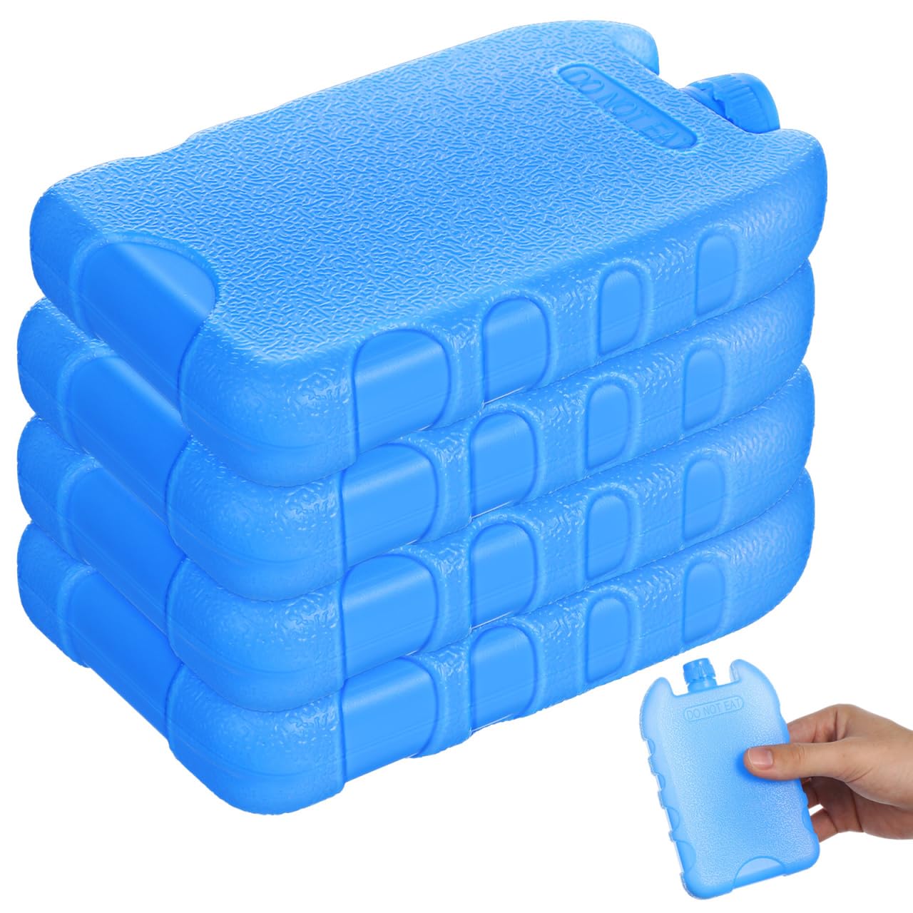 jojofuny 4Pcs Reusable Ice Packs for Coolers and Lunch Boxes Small Freezer Blocks for Outdoor Camping Office Food Storage Portable Cooler Ice Blocks