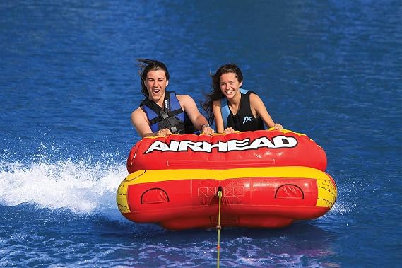 AIRHEAD LIVE WIRE 1-2 Rider, Towable Tube for Boating with Dual Tow Points