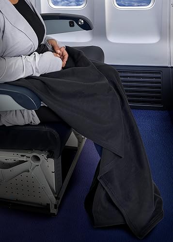 Miniatura 3 de Brookstone Manta de viaje - Manta de viaje 2 en 1 de forro polar suave y cálida con bolsa de transporte - Manta compacta de viaje para automóvil y