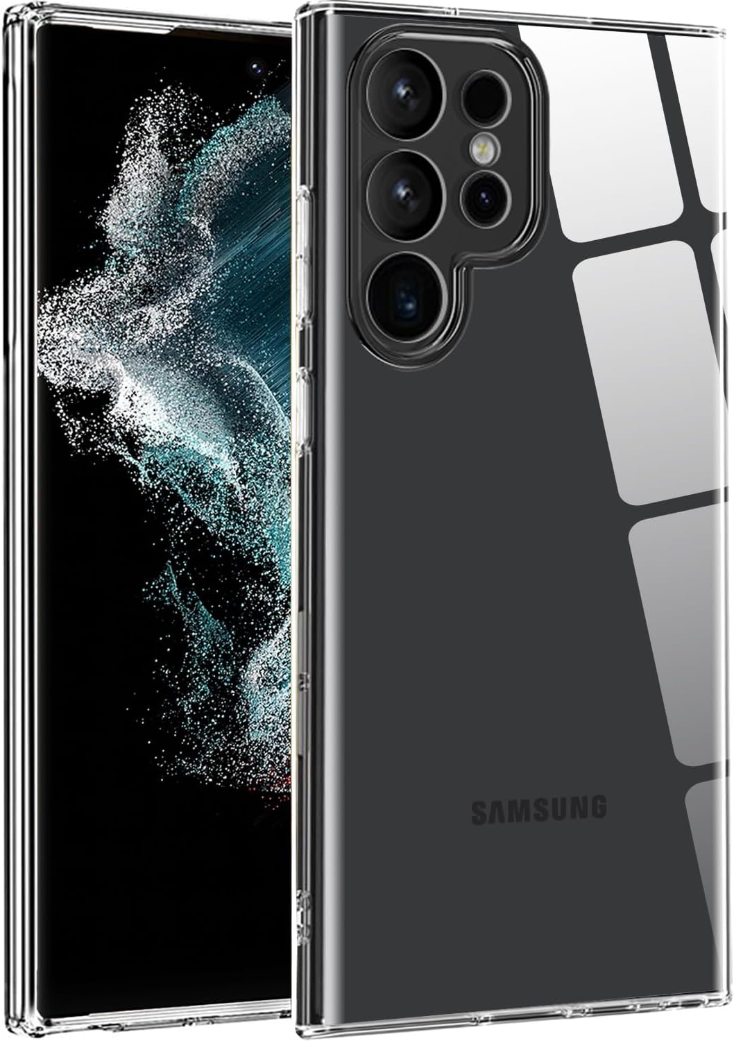 TENOC Phone Case for Samsung Galaxy S22 Ultra, Clear Case Shockproof Protective Bumper Slim Cover S22 Ultra Clear