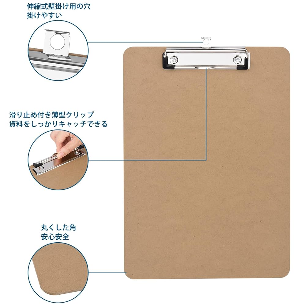 長さ43.5cm  レトロ木クリップボードスプリングクリップボード 長さ43.5cm レトロ木クリップボードスプリングクリップボード