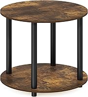 Vista 10 de Mesa de centro de diseño simple Furinno 11179GYW/BK, Material Reciclado, Café Oscuro