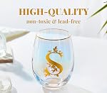 Onebttl Cadeaux de vin personnalisés pour les femmes, Verre à vin sans ardeur mignon avec initiales, Cadeaux Monogrammés pour les amoureux de vin sur les anniversaires de Noël, M