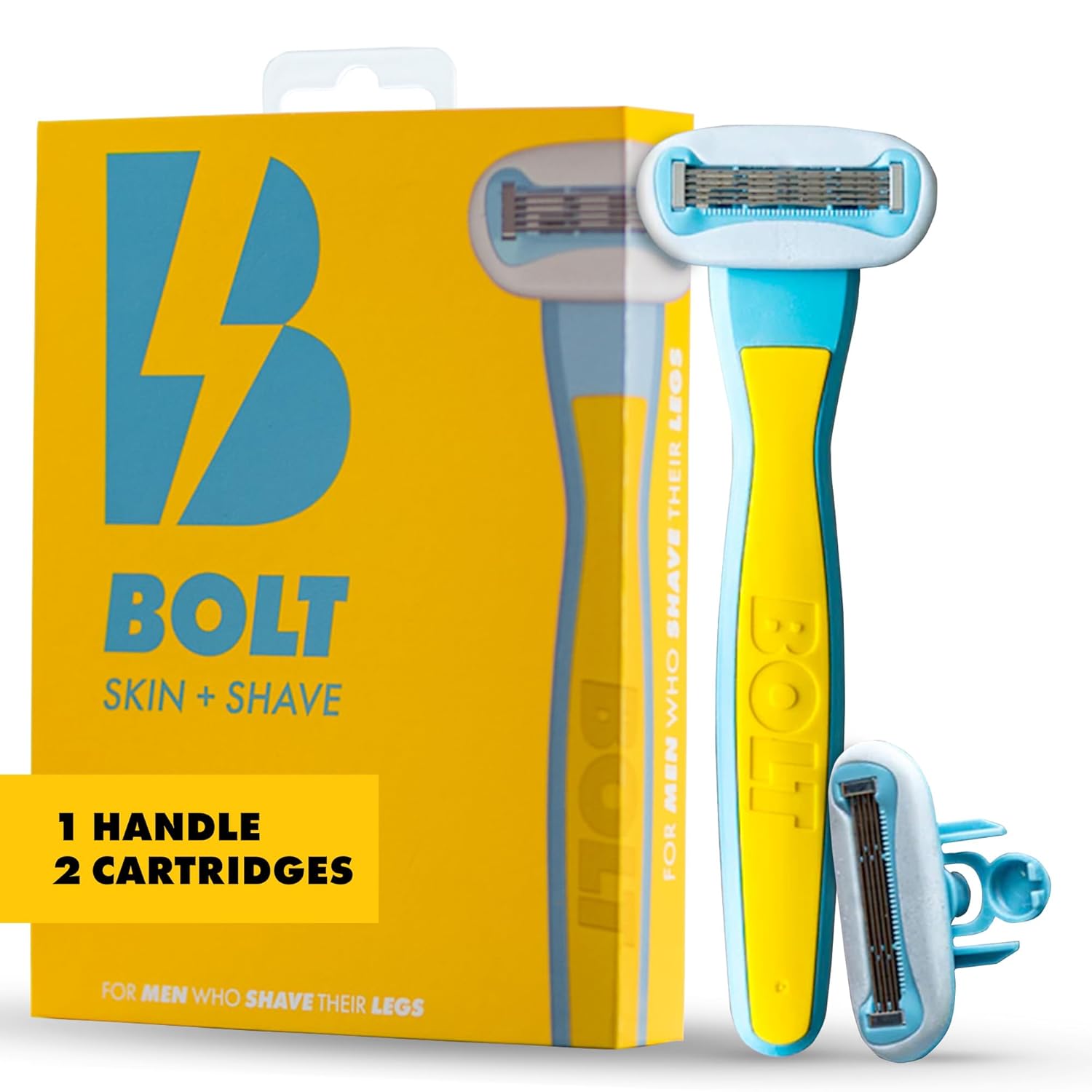 Performance Razor - Black Edition - 5-Blade Swedish Steel - Aloe & VIT E - Zinc Handle - Smooth Shave Kit - 2 Cartridges