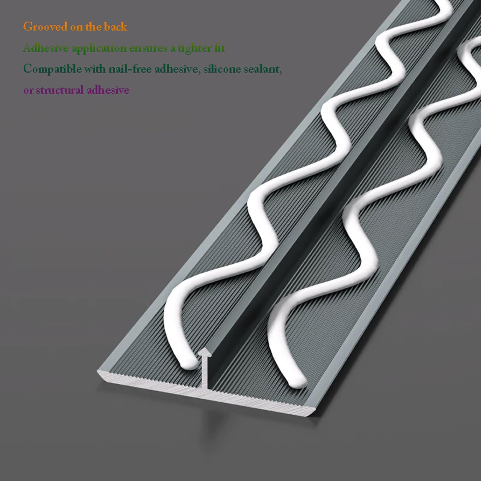 T De Aleación De Aluminio De 3 Piezas * 90 Cm, Tira De Transición De Piso De Vinilo Con Borde De Puerta, Adornos De Borde Impermeables Cortables(Gunmetal Gray,50mm*90cm)