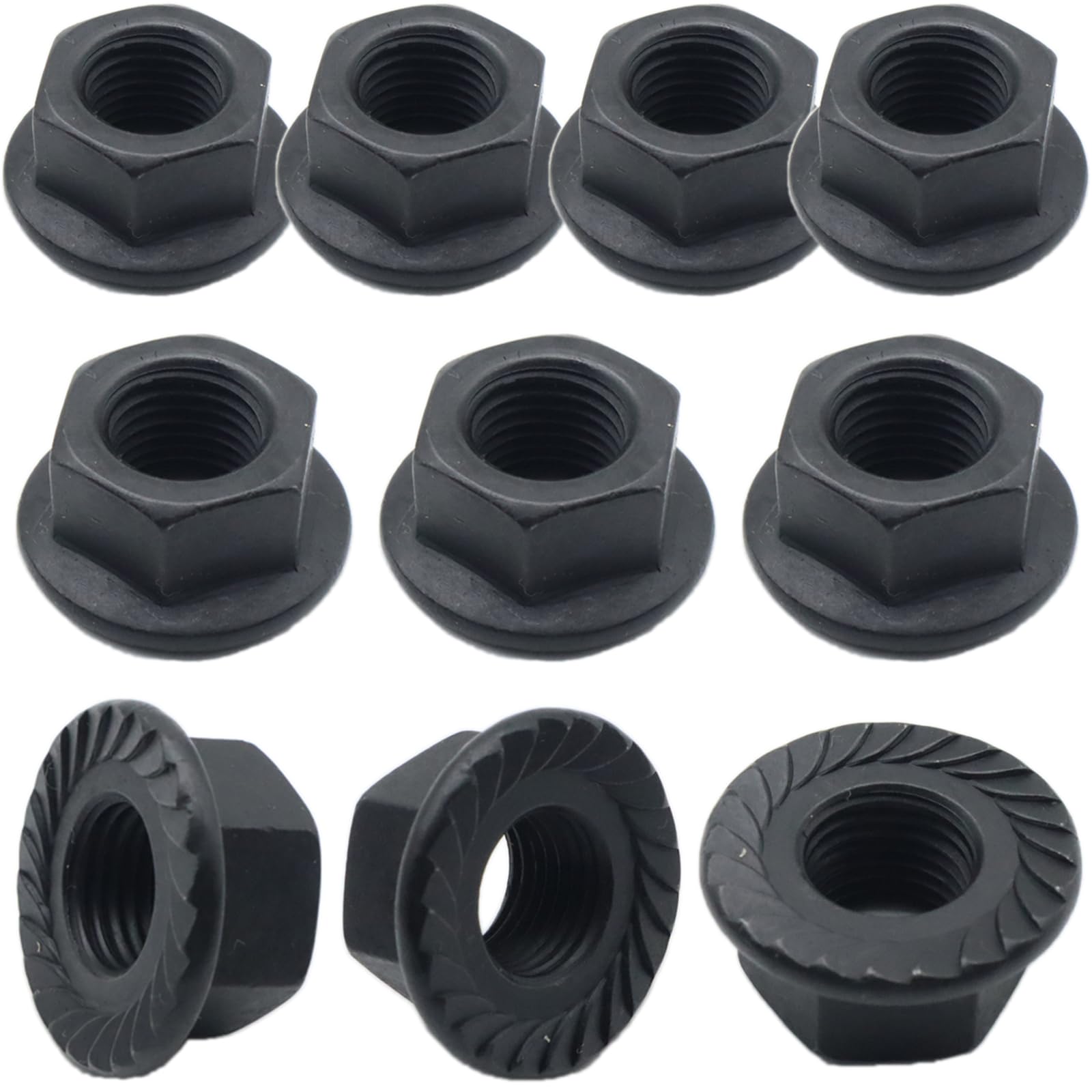 M12 Flange Nuts - 20 Pack, Carbon Steel -7 M12 Flange Nuts - 20 Pack, Carbon Steel -7