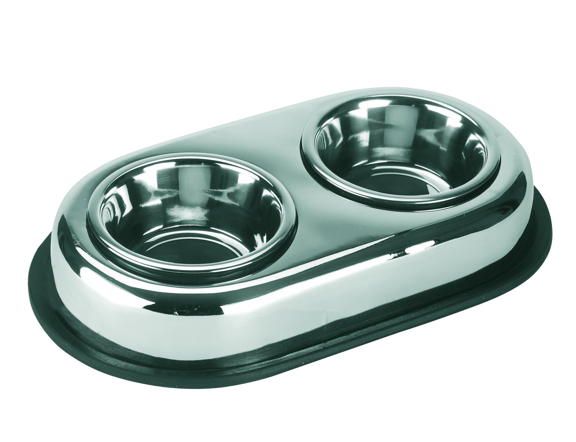 Kerbl Antislip Stainless Steel includes 2 Bowl Duo, 450 ml, Assorted Colours