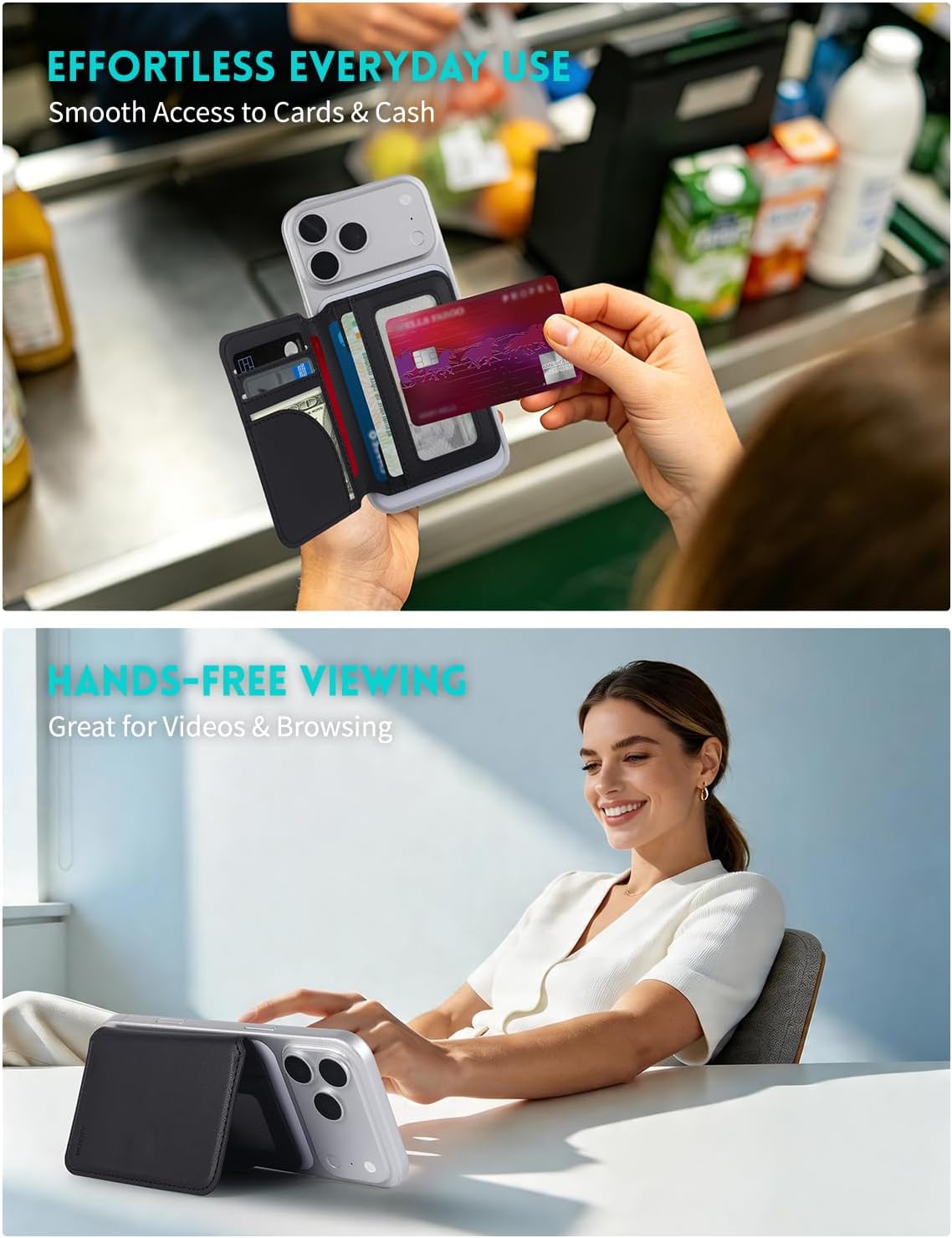 Small wallet for women,Magsafe Wallet for iphone,Credit Card Holder image 3