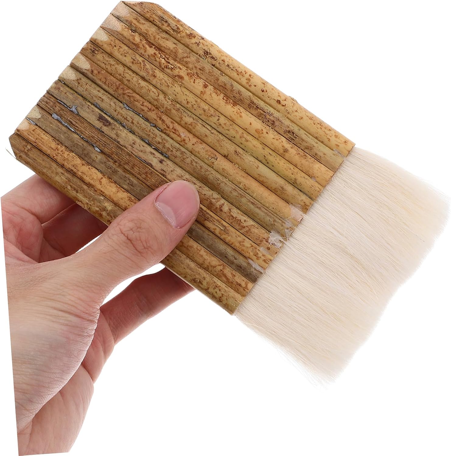 2pcs Watercolor Paint Brushes Bamboo Hake Brush for Artists Soft Bristle Painting Tools Handle