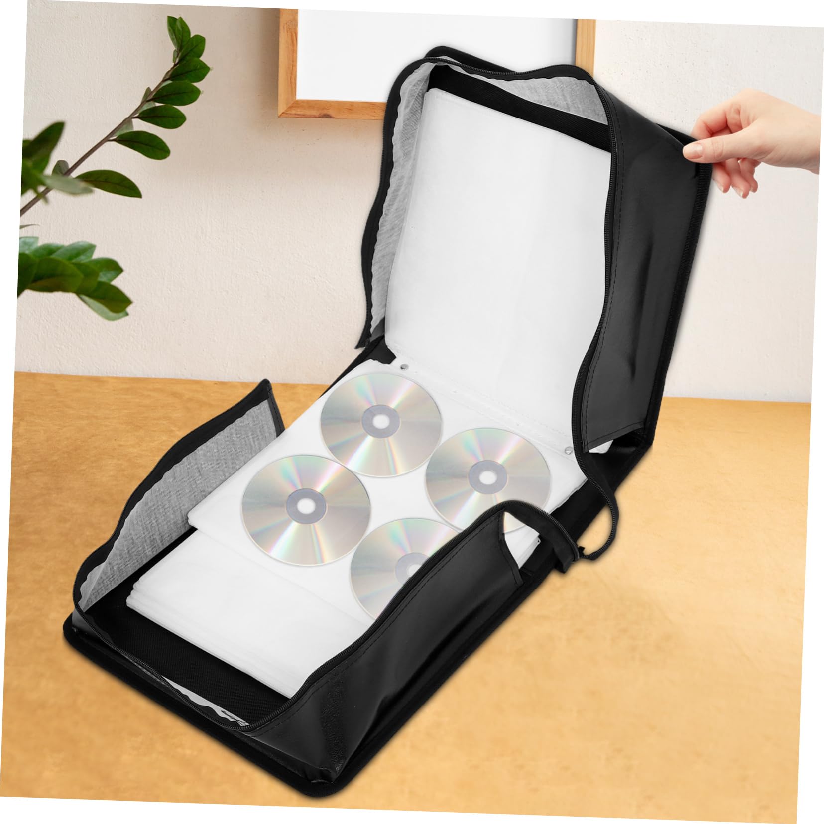 CHILDWEET Porta CD Dvd Maniglia Custodia per Dischi Fino unità Organizer per Auto e Viaggio Protezione da Graffi e Danni