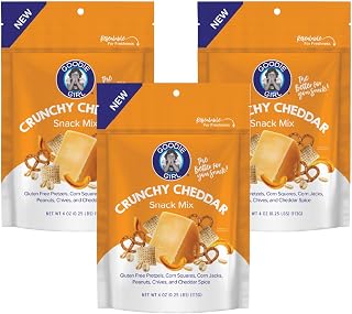 Goodie Girl Crunchy Cheddar Snack Mix – 3 Pack, 4oz Bags – Gluten Free Cheesy – No HFCS or Artificial Preservatives – Baked in USA – Contains Peanuts
