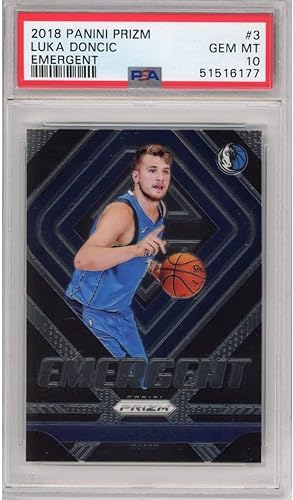 Graded 2018-19 Panini Prizm Luka Doncic #3 Emergent Rookie RC Basketball Card PSA 10 Gem Mint