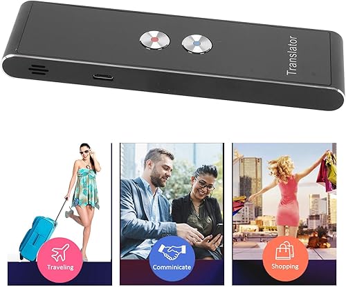 Miniatura 5 de Dispositivo de traductor de idiomas, 96 idiomas traductor inteligente de idiomas extranjeros con batería de 400 mAh, dispositivo de traductor