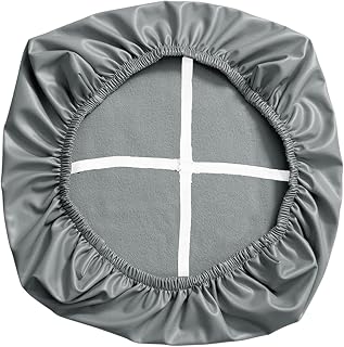predolo Funda elástica para Silla de Oficina, Funda para Asiento de Comedor, Funda de cojín extraíble a Prueba de Polvo para Cocina, reposabrazos para, Gris