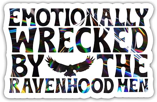 Milleyz Emotional Wrecked By The Ravenhood Men - Calcomanías de libro, calcomanías de libros románticos, calcomanías de lectura, calcomanías de disponible en Yaxa Peru