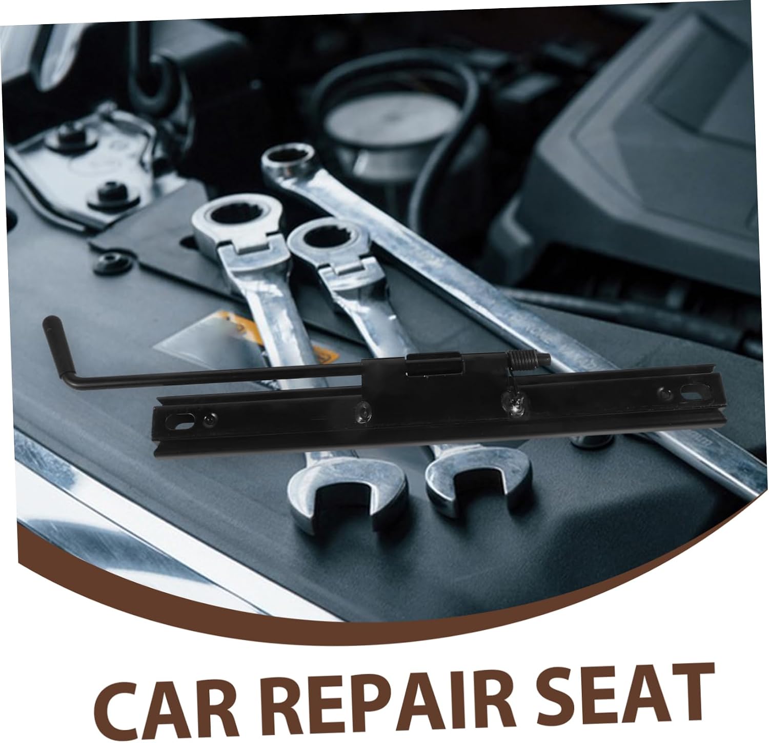 Adjustable Car Seat Slider Universal Seat Mounting Bracket 1 Pair Compatible ATVs and Cars