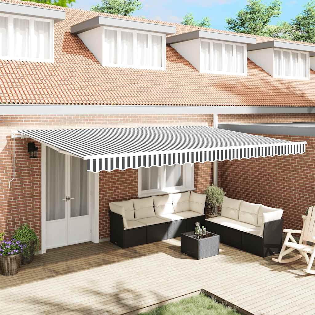 Store terrasse manuel 500x300 tissu PU résistant aux UV et à la pluie