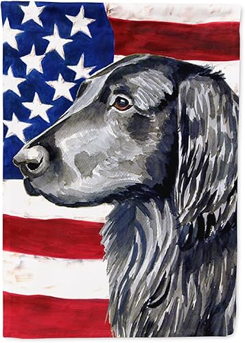 Miniatura 82 de Caroline's Treasures SS4017GF Bandera de Estados Unidos con Bulldog Inglés para jardín, bandera decorativa para patio exterior, patio, parterres,