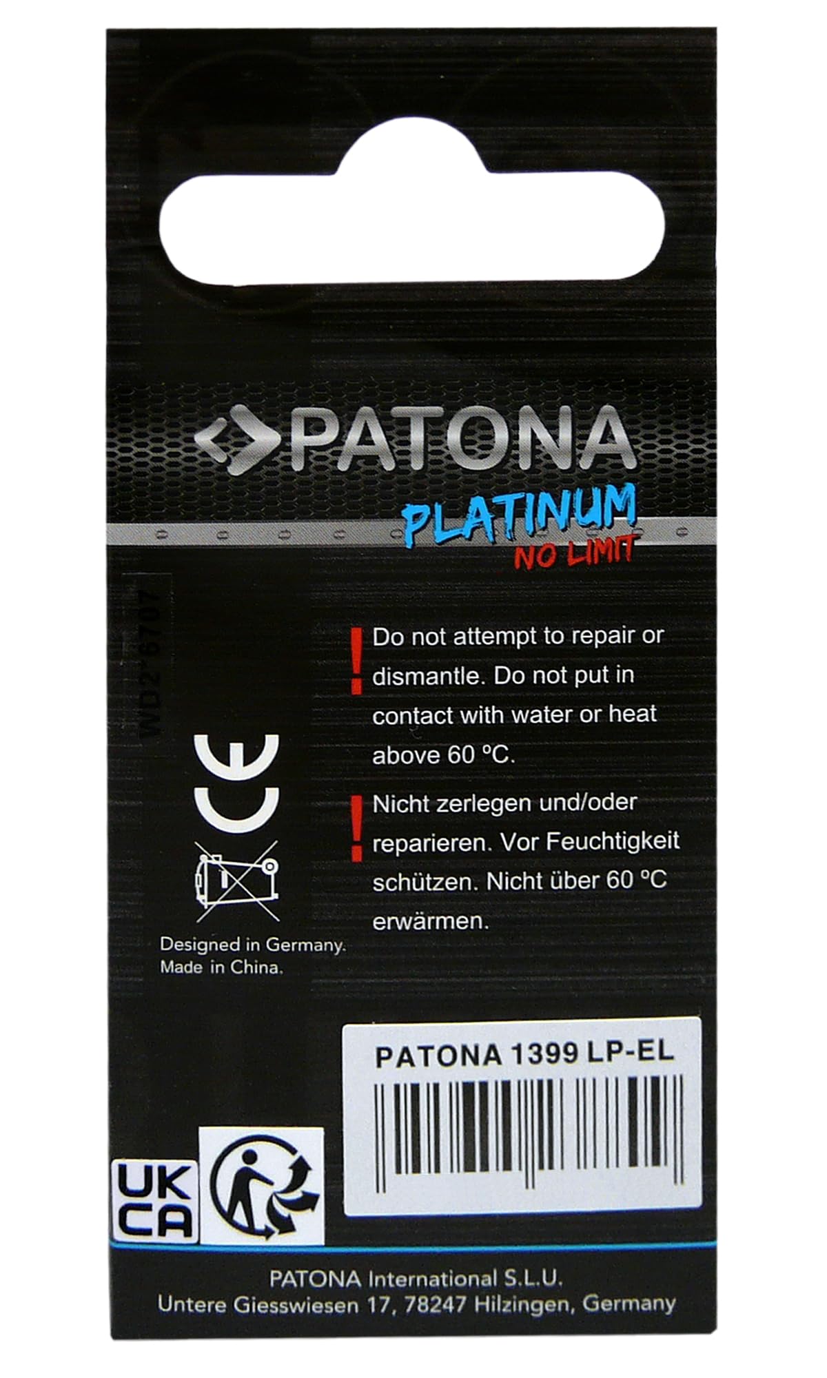 PATONA Platinum Batterie pour Canon LP-EL LPEL 2600mAh 7.2V
