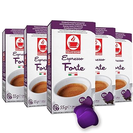 Amazon.com: Caffe Bonini Espresso Forte Pods para máquina Nespresso  Intensity 10, cápsulas compatibles con Forte Nespresso para máquinas  originales, 50 unidades : Todo lo demás