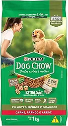 Purina Dog Chow Dow Chow Nestlé Purina Dog Extralife Filhotes Médios E Grandes Carne Frango E Arroz 1Kg