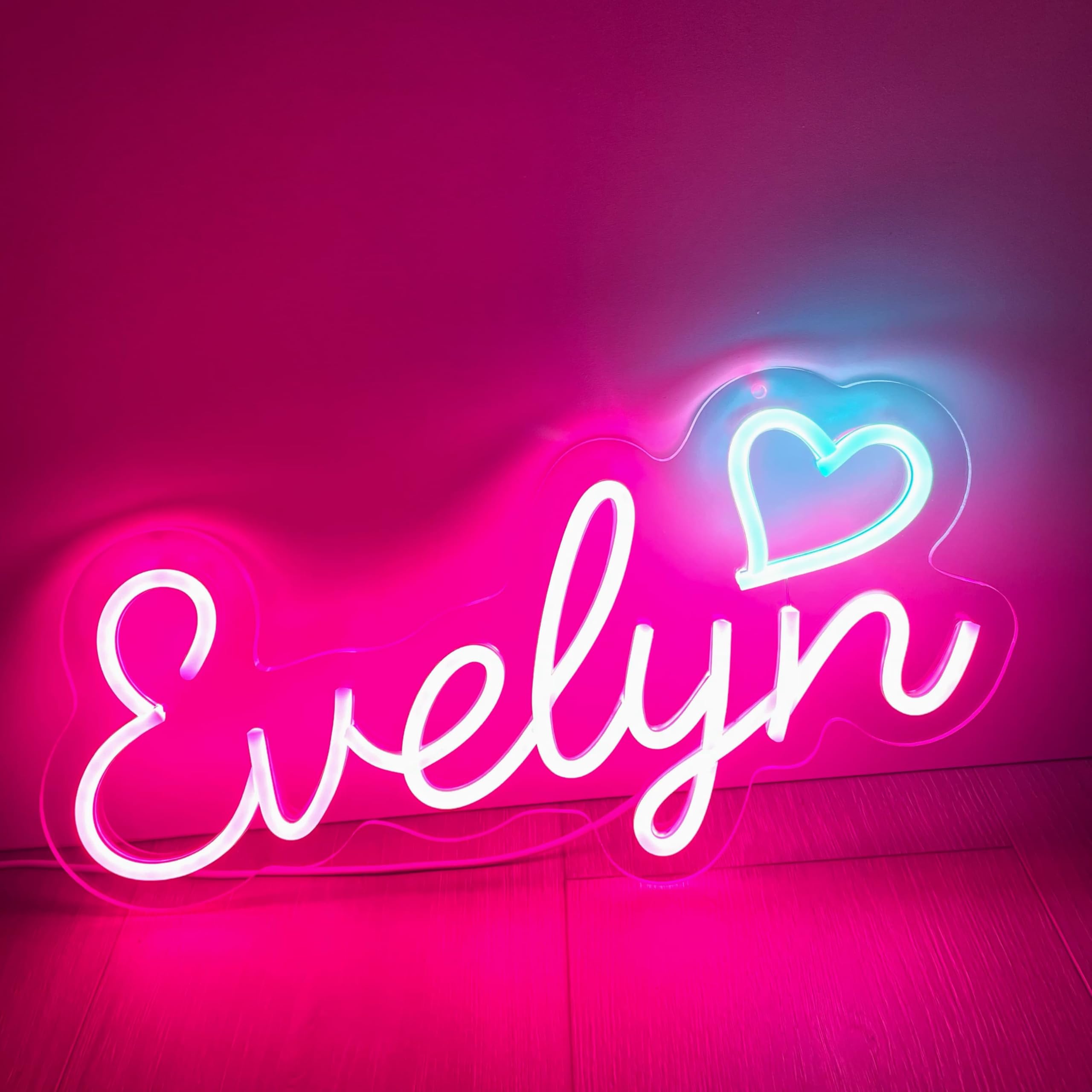 Amazon.com: Evelyn Neon Sign, Evelyn Neon Light, Evelyn Name Sign