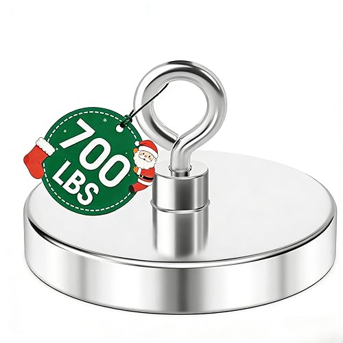 Miniatura 10 de Grtard Kit de pesca con imán de 500 libras para regalos de hombres, imán de pesca de 2.36 pulgadas resistente, imanes de neodimio N52 fuertes, kit